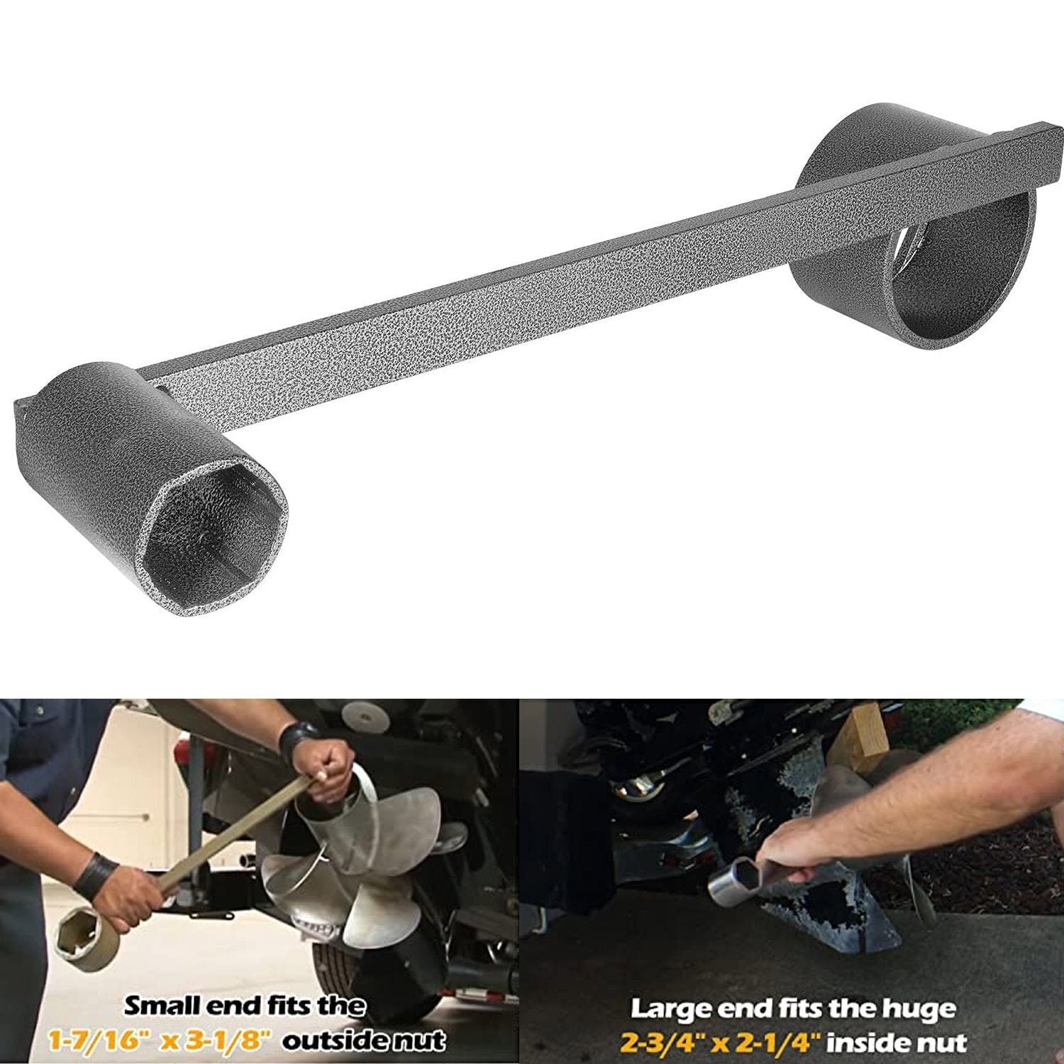 For MerCruiser Bravo 3 III Propeller Wrench 8M0129074 Steel Dual Hex Prop Wrench