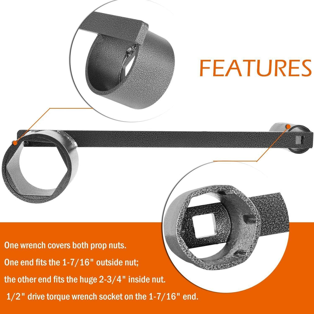 For MerCruiser Bravo 3 III Propeller Wrench 8M0129074 Steel Dual Hex Prop Wrench