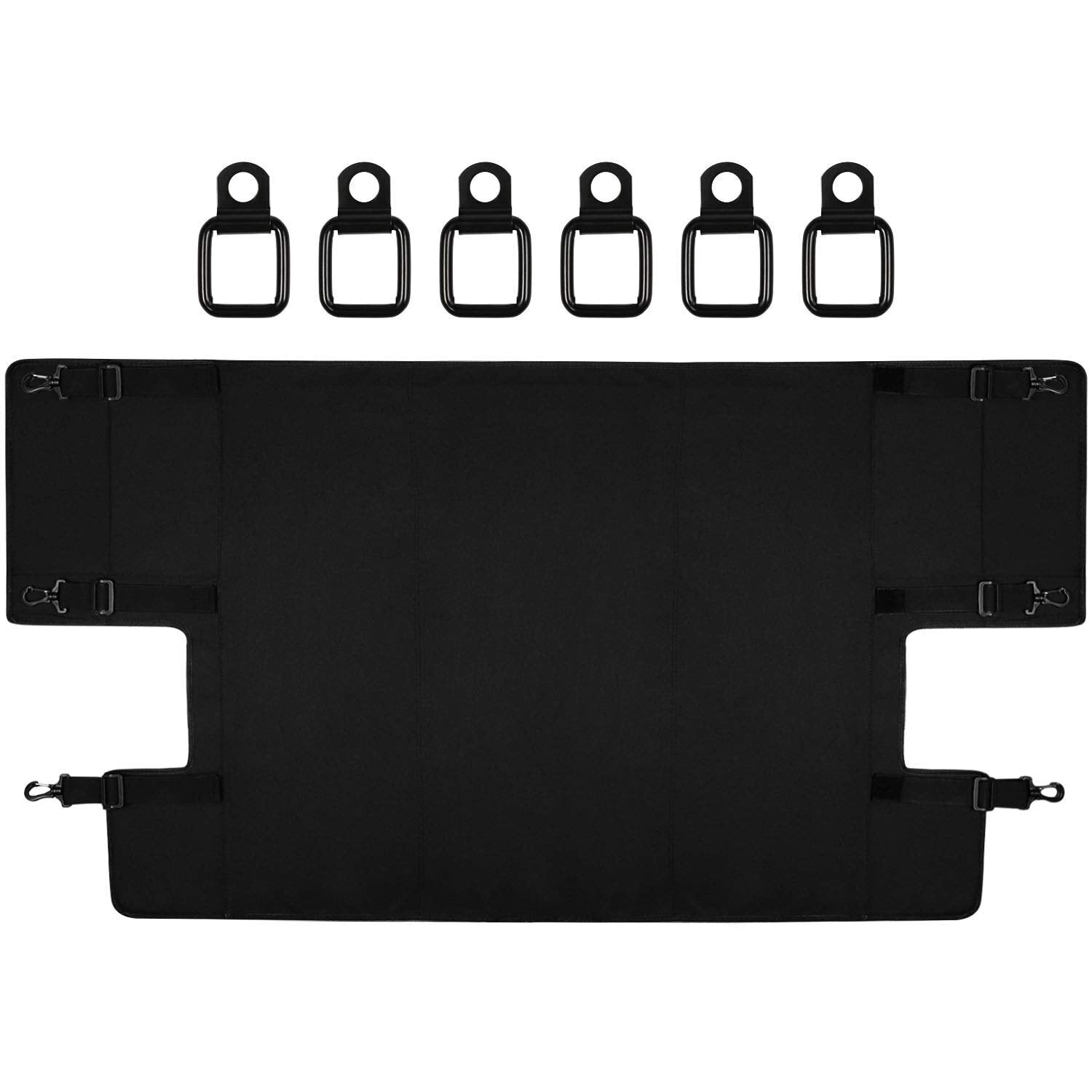 Cargo Cover Foldable Rear Trunk Organizer Shade for Jeep Wrangler JL 2018~2020