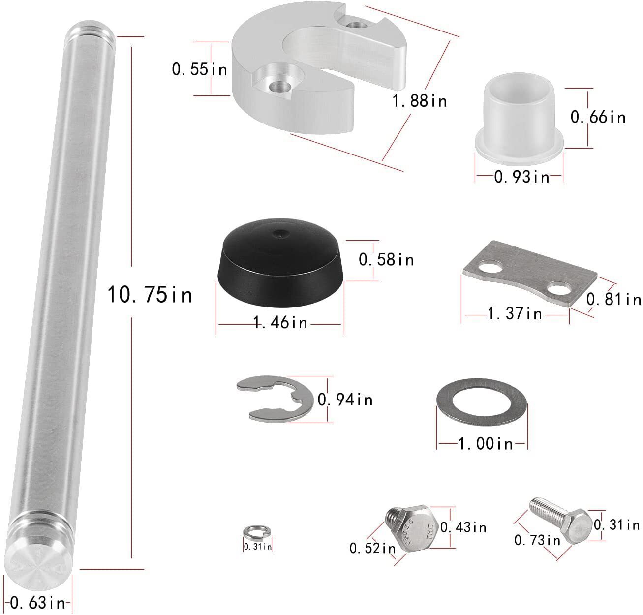 MerCruiser Alpha 1 Gen 2 Trim Cylinder Pin Cap Bushing Hardware Kit SEI 9B-116B