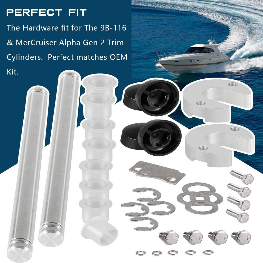 MerCruiser Alpha 1 Gen 2 Trim Cylinder Pin Cap Bushing Hardware Kit SEI 9B-116B