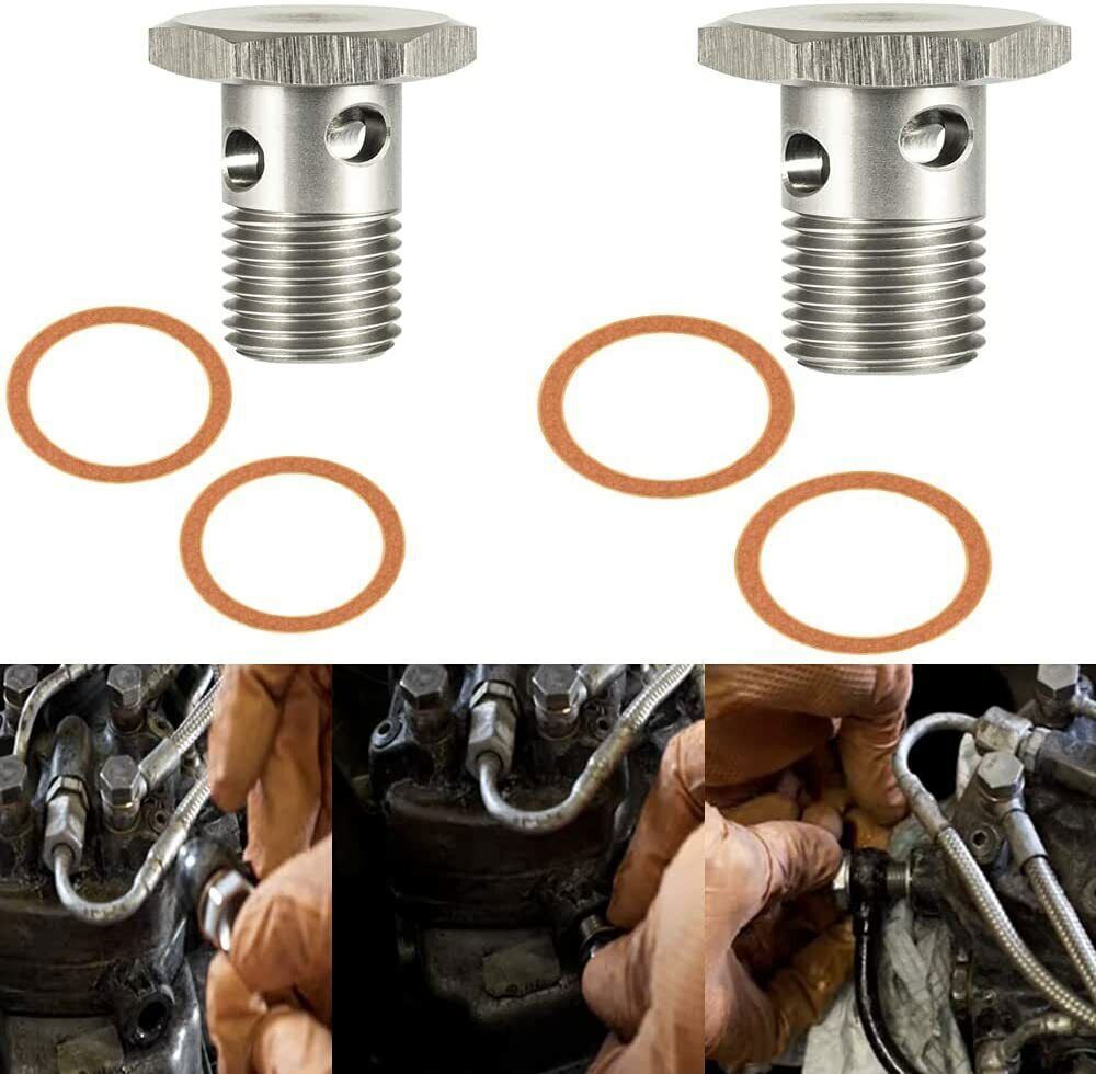 For Ford Powerstroke 6.0 6.4L Diesel Fuel Banjo Bolt Ultra High Flow Upgrade