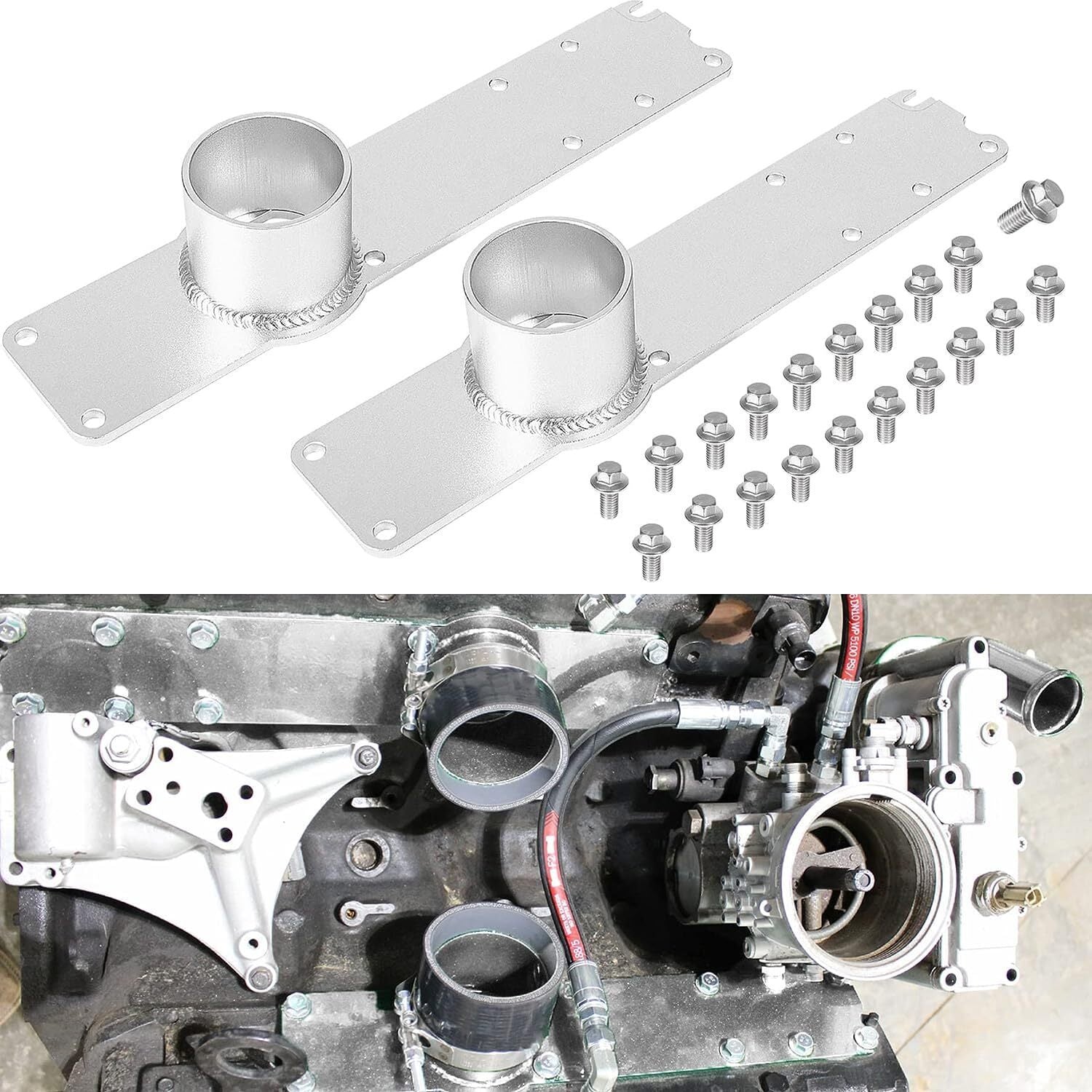 For 1996-2003 Ford 7.3L Intake Manifold with Powerstroke Plenum Bolt Aluminum 3"