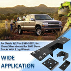 C-Notch Rear Support & 6" Drop Flip Kit for 99-07 Chevy Silverado C1500 GMC Sier
