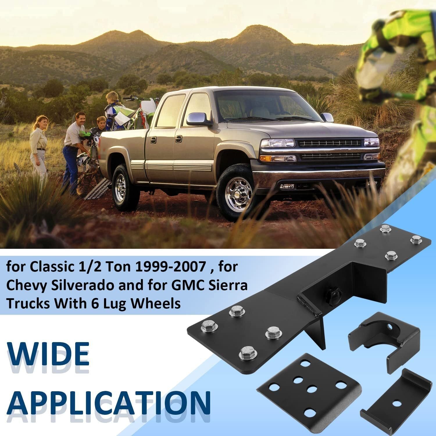 C-Notch Rear Support & 6" Drop Flip Kit for 99-07 Chevy Silverado C1500 GMC Sier