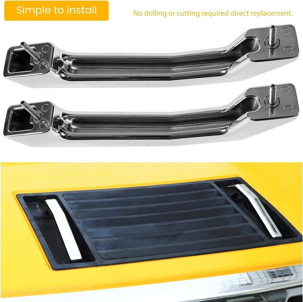 Chrome Hood Exterior Door Handles Trim Accessories for Hummer H2 2003-2009 SUT