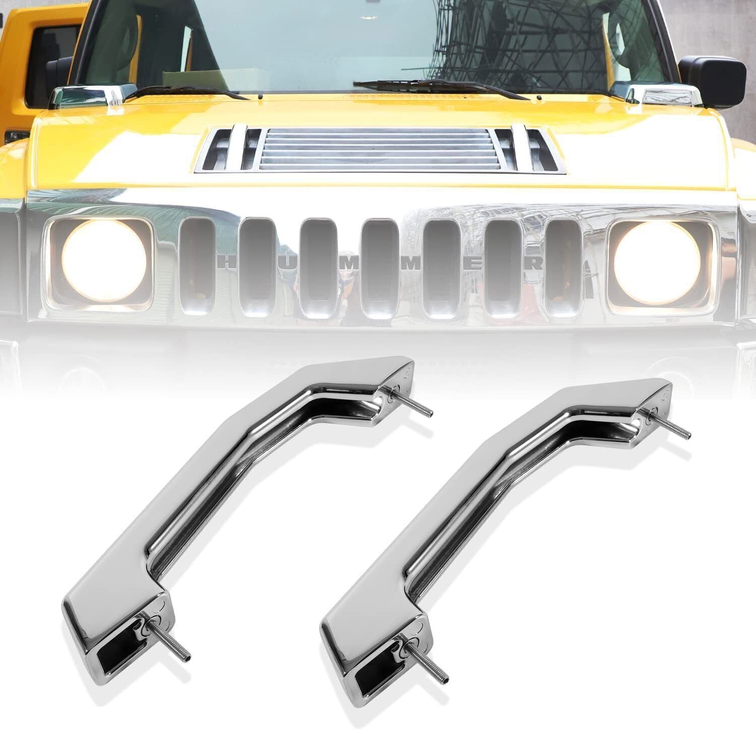 Chrome Hood Exterior Door Handles Trim Accessories for Hummer H2 2003-2009 SUT
