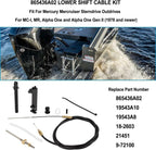 1 & 2 Lower Shift Cable Kit 865436A03 for Mercruiser Alpha One Gen 2, R, MR, MC