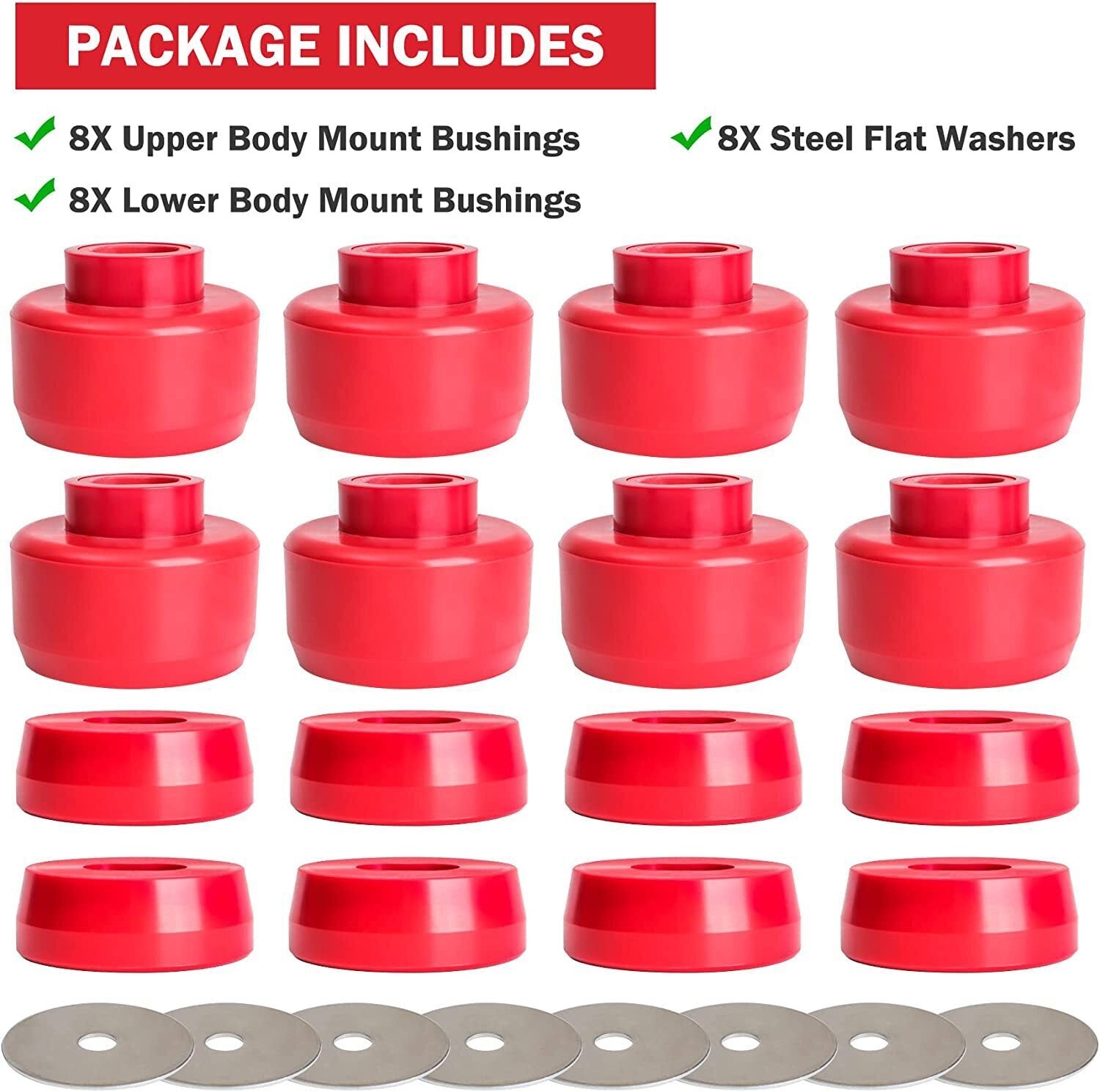 7-141 Body & Cab Mount Bushing Kit for 1999-2014 Chevy Silverado Sierra 2/4WD