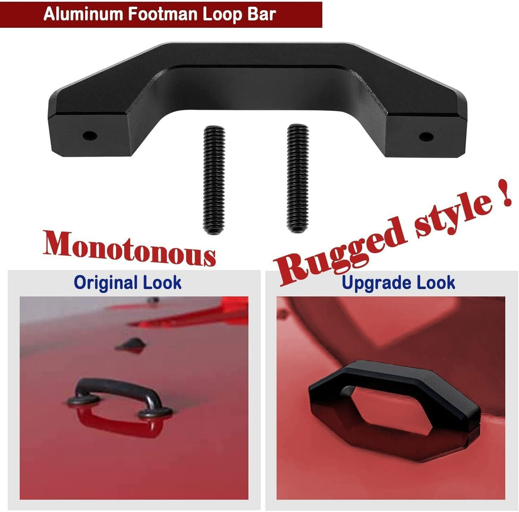 Bumper Hood Stops & Footman' Loop Bracket Set for Jeep Wrangler JK JKU 2007-2018