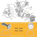 N021725/N038785 Air Compressor Piston Kit For DeWalt 2-7/8" D55146 D55167 D55168