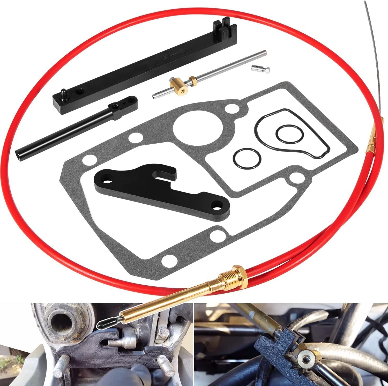 987661 Lower Shift Cable Assembly Kit for OMC Cobra Sterndrive1988-1993