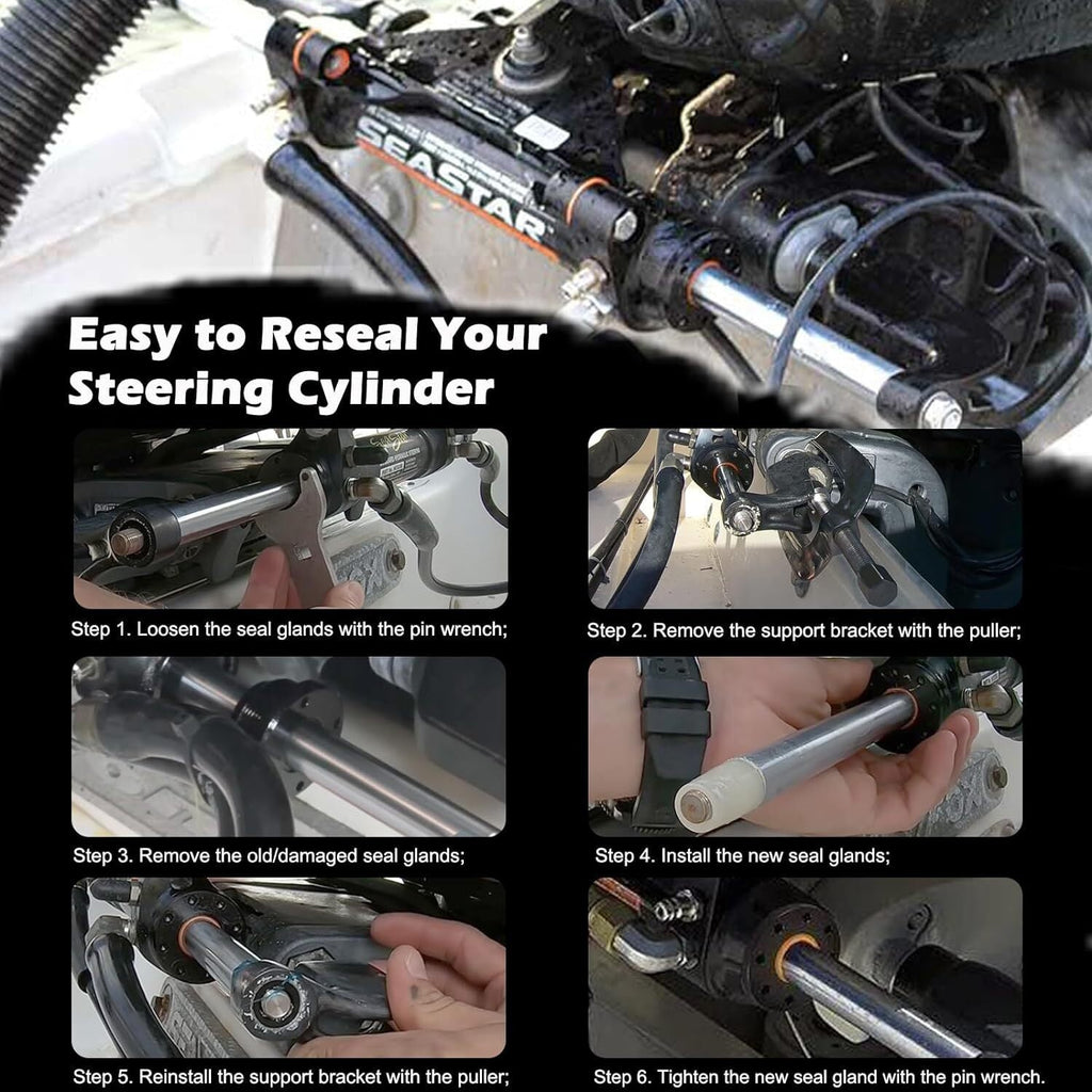 Steering Bracket Puller & HS5157 Hydraulic Steering Cylinder Seal For Seastar