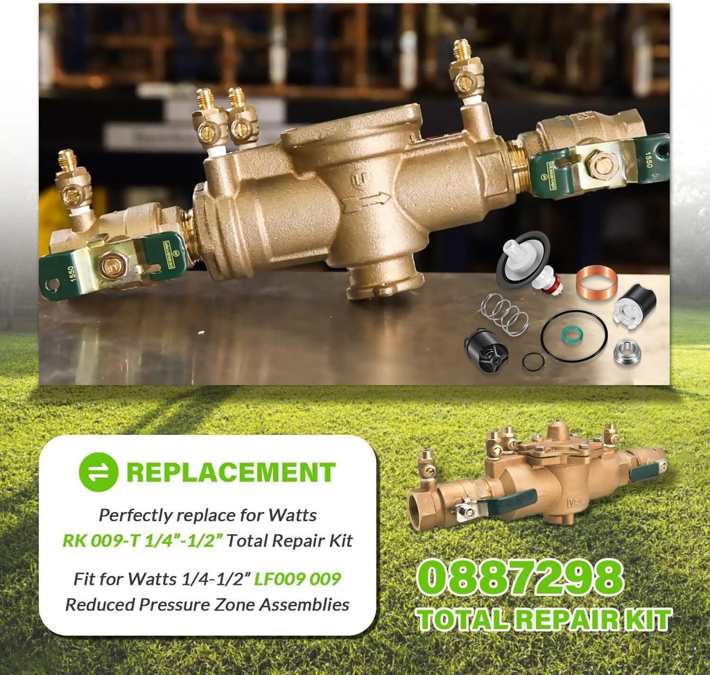 for Watts 0887298 009 1/4"- 1/2" Reduced Pressure Zone Total Relief Valve Repair
