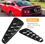 Side Window Louvers Sun Shade Cover for Ford Mustang 2005-2014 V6 V8 Matte Black
