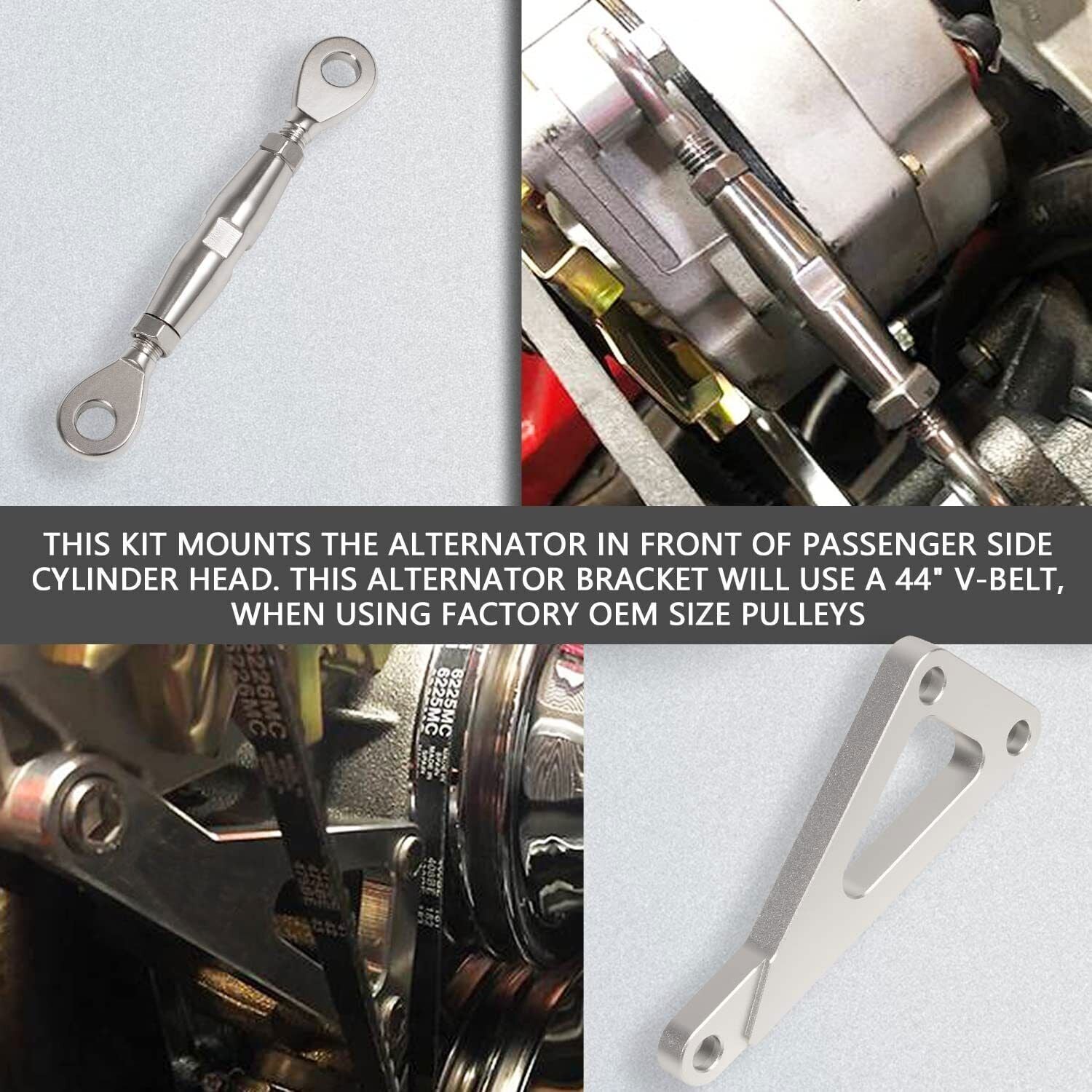 Alternator Bracket Kit fits Small Block Chevy SBC 305 327 350 383 5.0L 5.7L V8