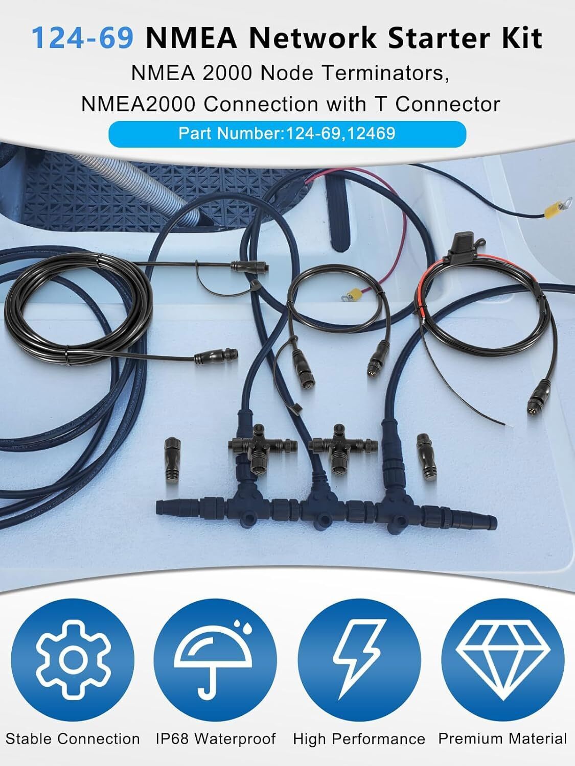 124-69 NMEA 2000 Network Starter Kit for Lowrance N2K Starter Kit N2K-EXP-RD-2