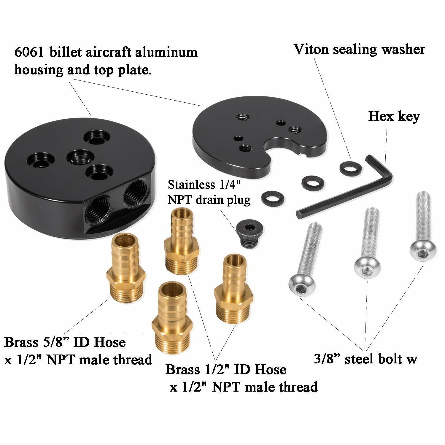 Diesel Fuel Tank Gas Sump Integrated Return Kit for FASS Airdog Cummins Duramax