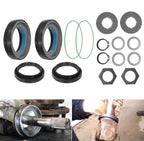 Front Axle Knuckle Tube Seal Kit & Thrust Washer Snap Ring for Ford F250 F350