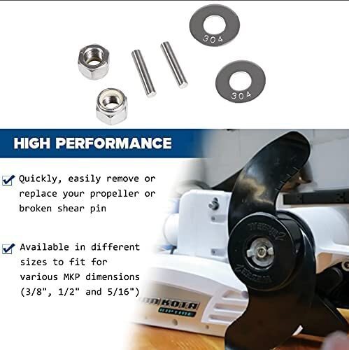 MKP-34 Prop Nut Kit E for Minnkota trolling Motor w/ MKP-33&MKP-38 Props 1865019