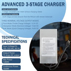 WFCO 75 Amp Deck Mount Power Converter Charger Corded RV Trailer Camper WF-9875
