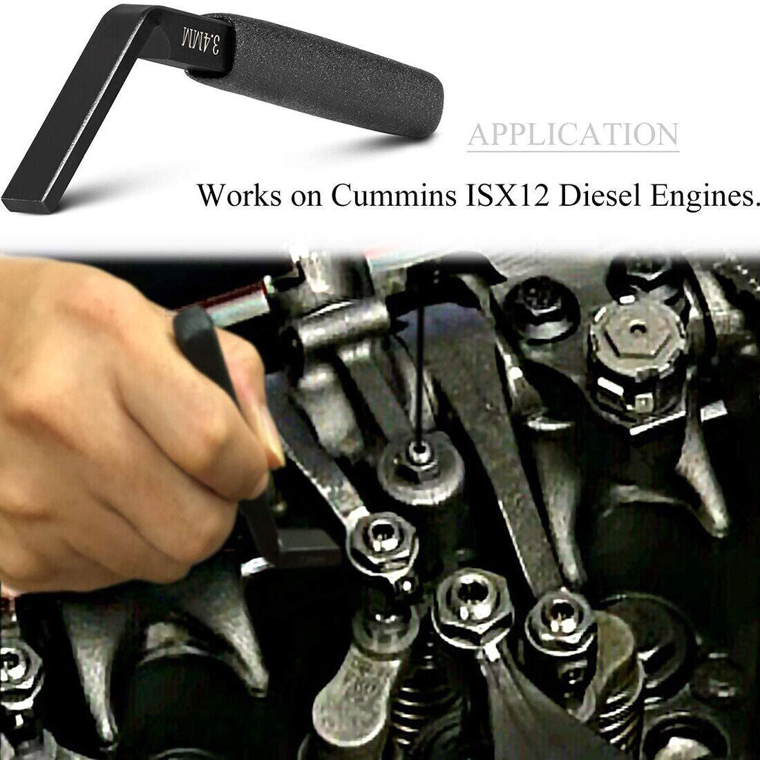 For Cummins ISX 12 Engine 3.4MM 5298757 Jake Brake Feeler Gauge Adjustment Tool