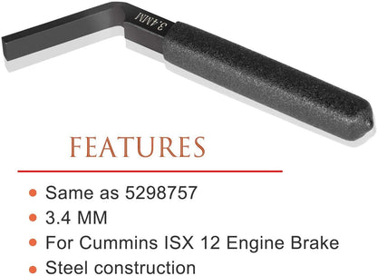 For Cummins ISX 12 Engine 3.4MM 5298757 Jake Brake Feeler Gauge Adjustment Tool