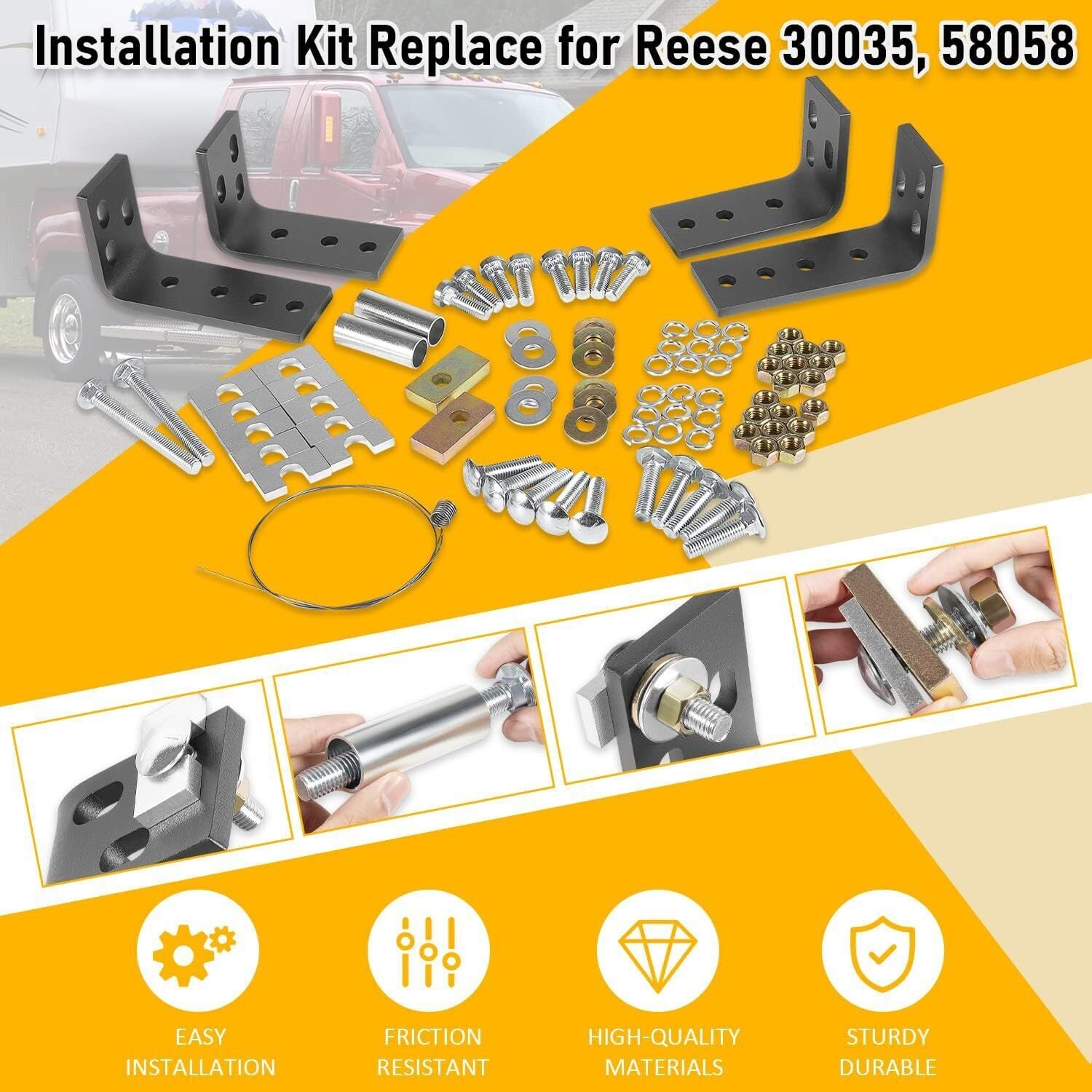 30035 Fifth Wheel Hitch With Brackets for Reinstallation of Full-Size Trucks