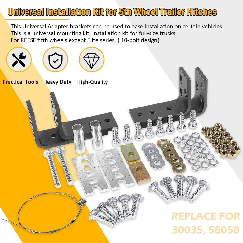 30035 Fifth Wheel Hitch With Brackets for Reinstallation of Full-Size Trucks