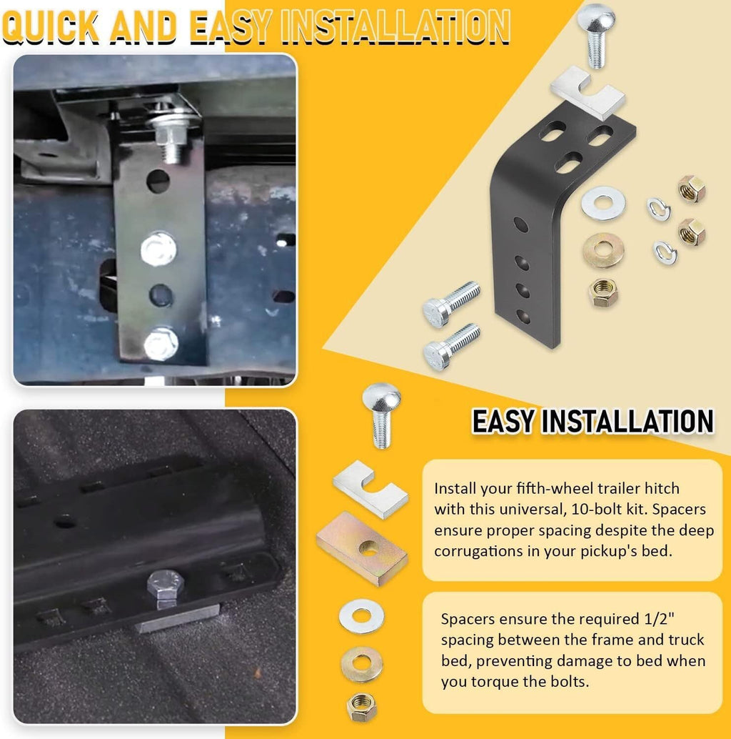 30035 Fifth Wheel Hitch With Brackets for Reinstallation of Full-Size Trucks