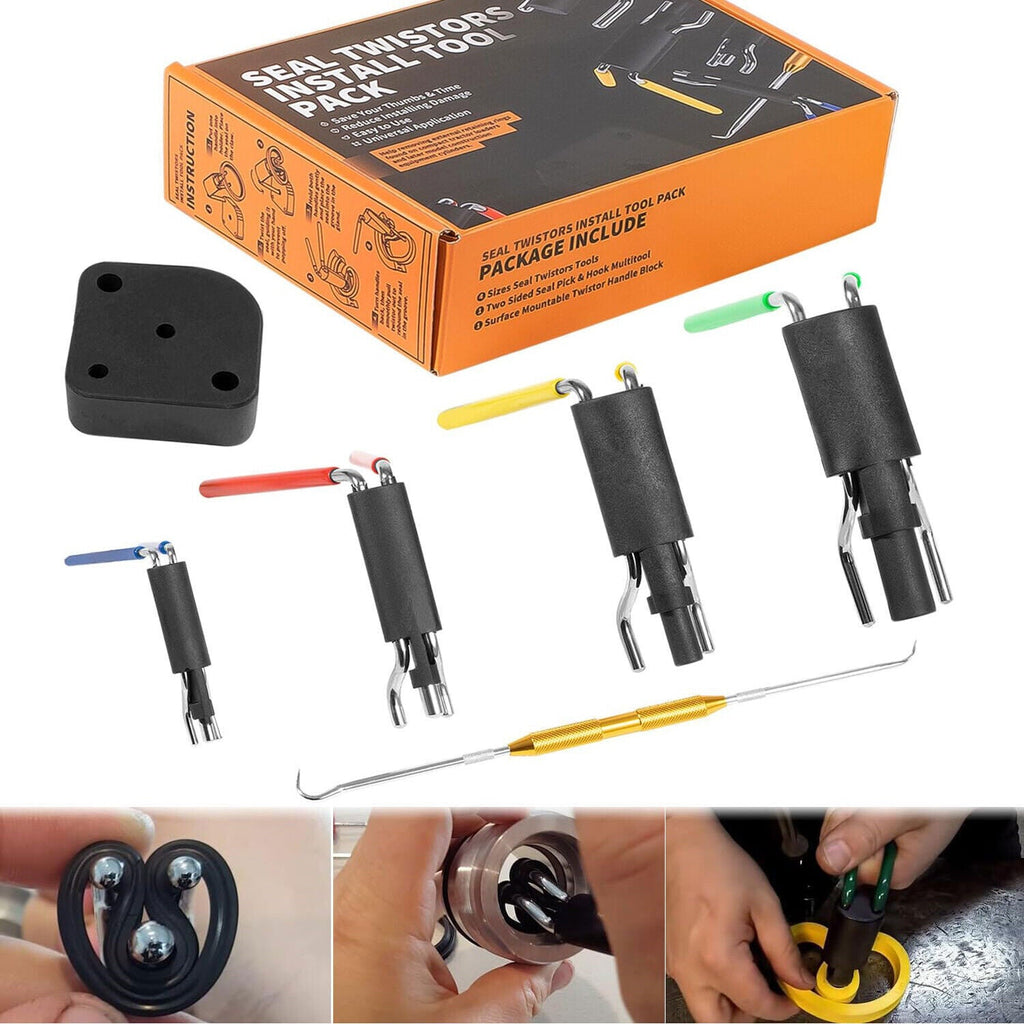 Rod Seal Install Tool Set For Hydraulic Cylinder Skid Steers Loaders Backhoes