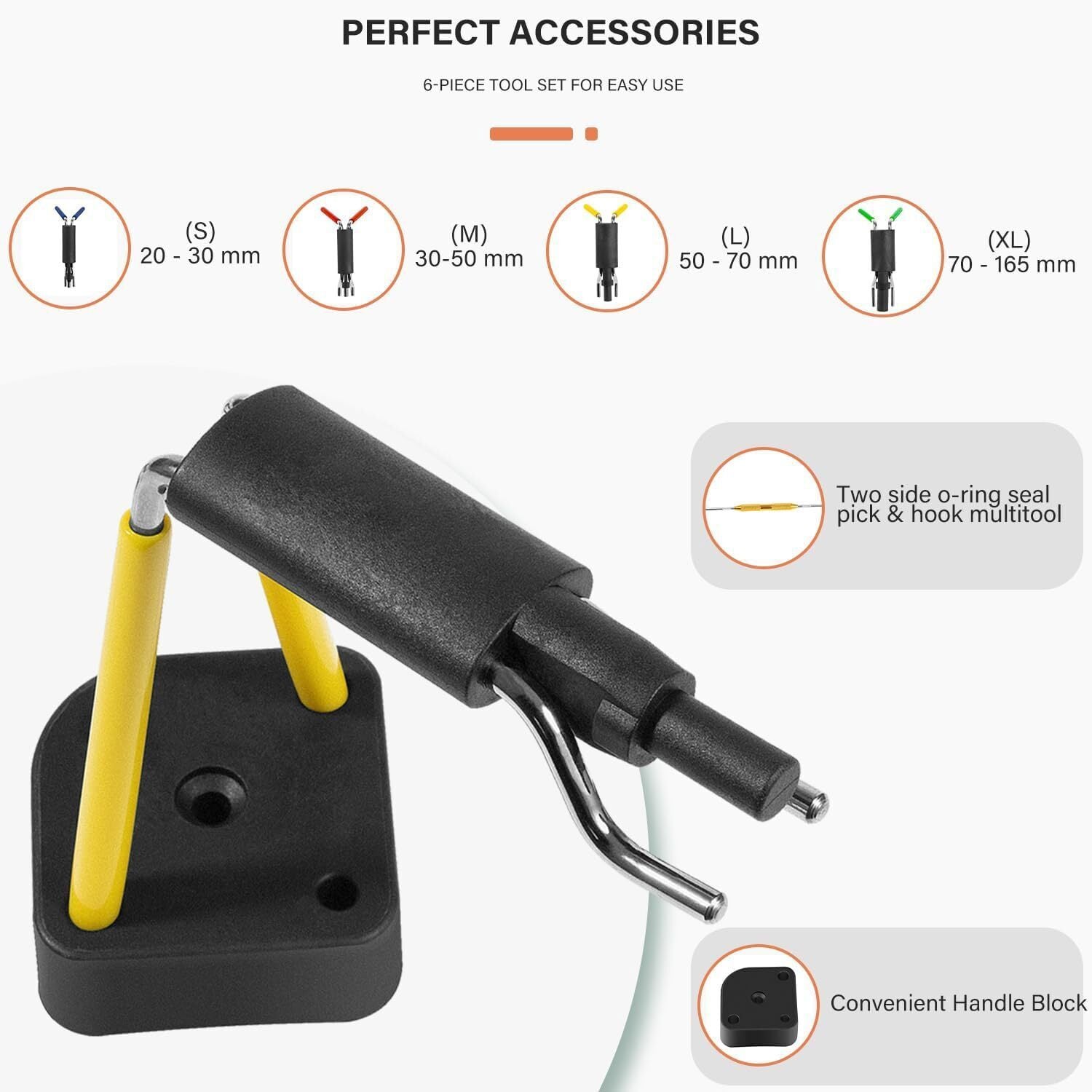 Rod Seal Install Tool Set For Hydraulic Cylinder Skid Steers Loaders Backhoes