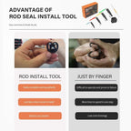 Rod Seal Install Tool Set For Hydraulic Cylinder Skid Steers Loaders Backhoes
