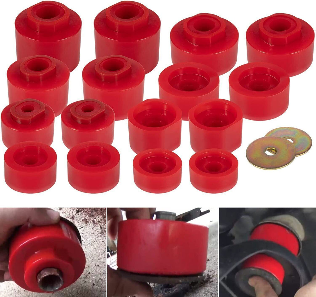 6-116 Body Mount Bushing Kit for Ford Explorer Sport Trac 2001-2005 2WD 4WD Red