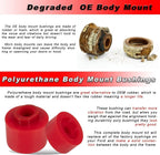 6-116 Body Mount Bushing Kit for Ford Explorer Sport Trac 2001-2005 2WD 4WD Red