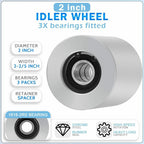 For Belt Knife Grinder 2"x72" Wheel Set 5" Drive 5/8" Bore 3" Track 2" Idler