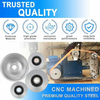 For Belt Knife Grinder 2"x72" Wheel Set 5" Drive 5/8" Bore 3" Track 2" Idler