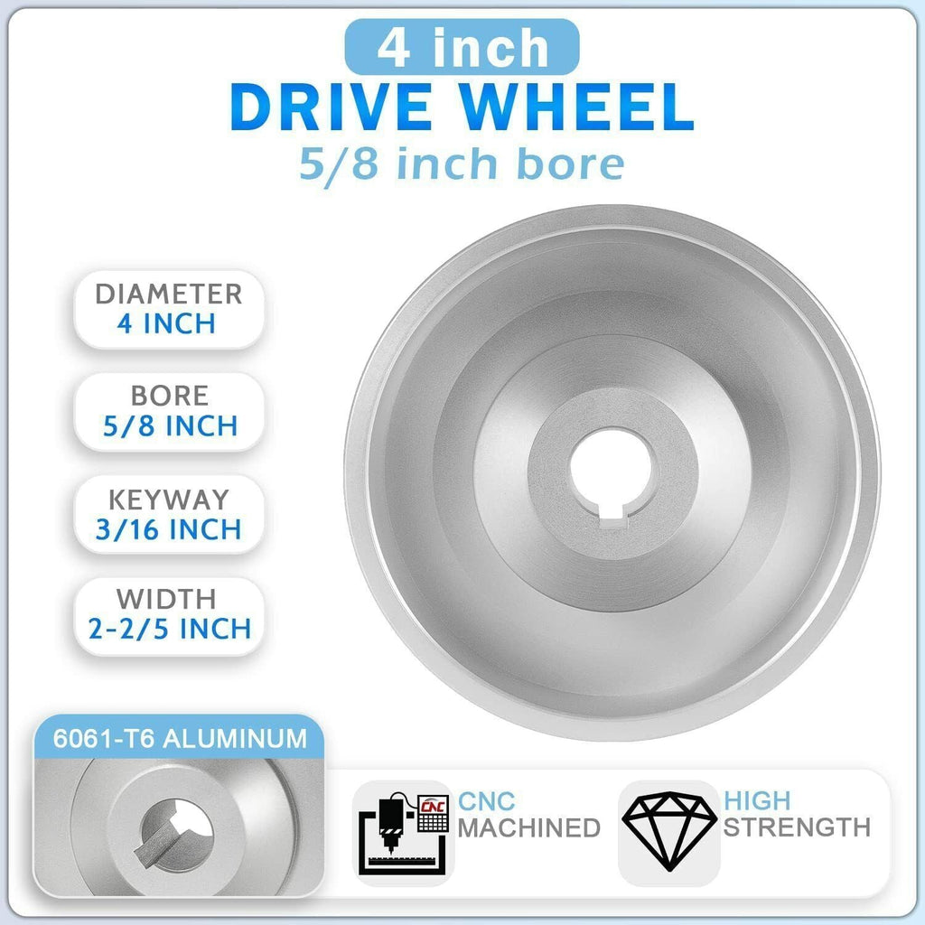 For Belt Knife Grinder 2"x72" Wheel Set 5" Drive 5/8" Bore 3" Track 2" Idler