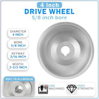 For Belt Knife Grinder 2"x72" Wheel Set 5" Drive 5/8" Bore 3" Track 2" Idler