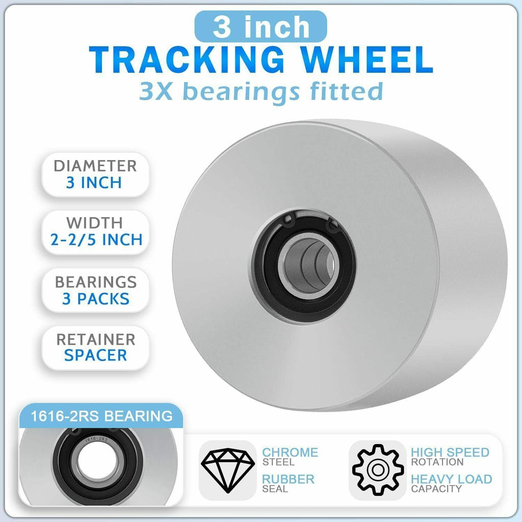 For Belt Knife Grinder 2"x72" Wheel Set 5" Drive 5/8" Bore 3" Track 2" Idler