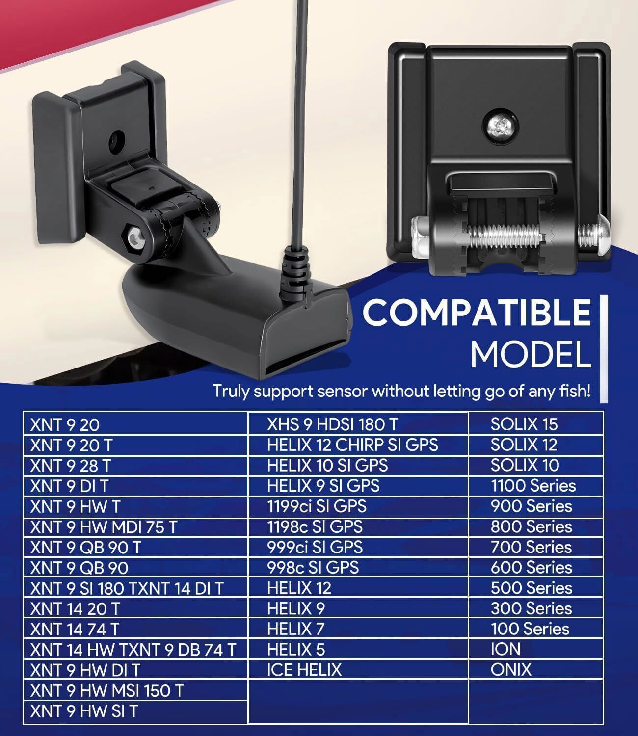 For Humminbird 7400931 Transducer Mount MHX XNT XHS Transom Bracket Hardware Kit