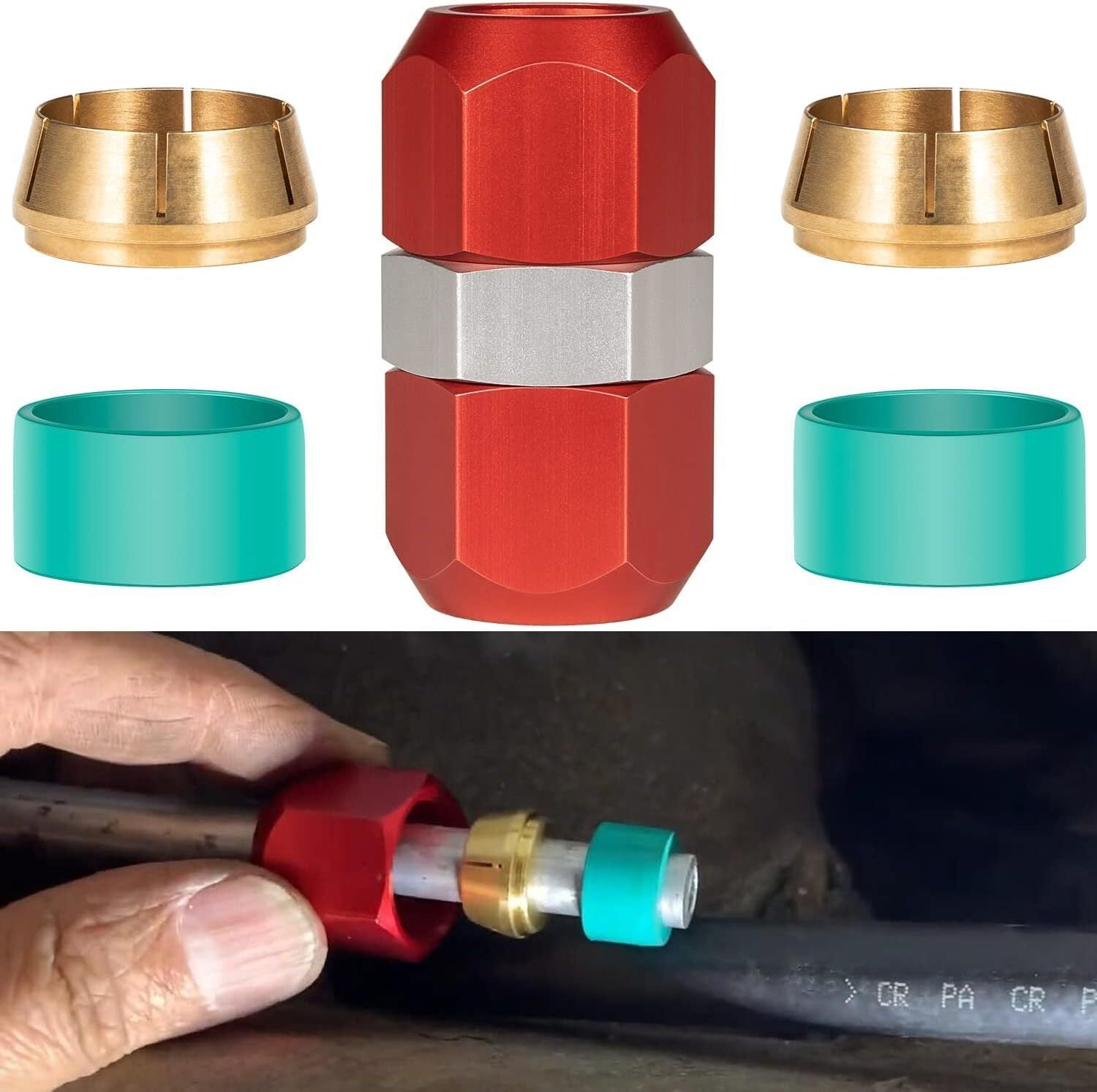 800-641 3/8'' Aluminum Line Splice Repair Kit For A/C, coolant P/S Return Etc.