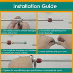 800-641 3/8'' Aluminum Line Splice Repair Kit For A/C, coolant P/S Return Etc.