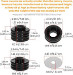 KF04050BK Polyurethane Body Mount Bushing Kit for 1999-2017 Ford F250 F350 2/4WD