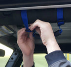 4Pcs Top Roll Bar Grab Handles Grip for Jeep Wrangler CJ YJ TJ JK JK JL (Blue)