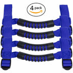 4Pcs Top Roll Bar Grab Handles Grip for Jeep Wrangler CJ YJ TJ JK JK JL (Blue)