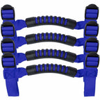 4Pcs Top Roll Bar Grab Handles Grip for Jeep Wrangler CJ YJ TJ JK JK JL (Blue)