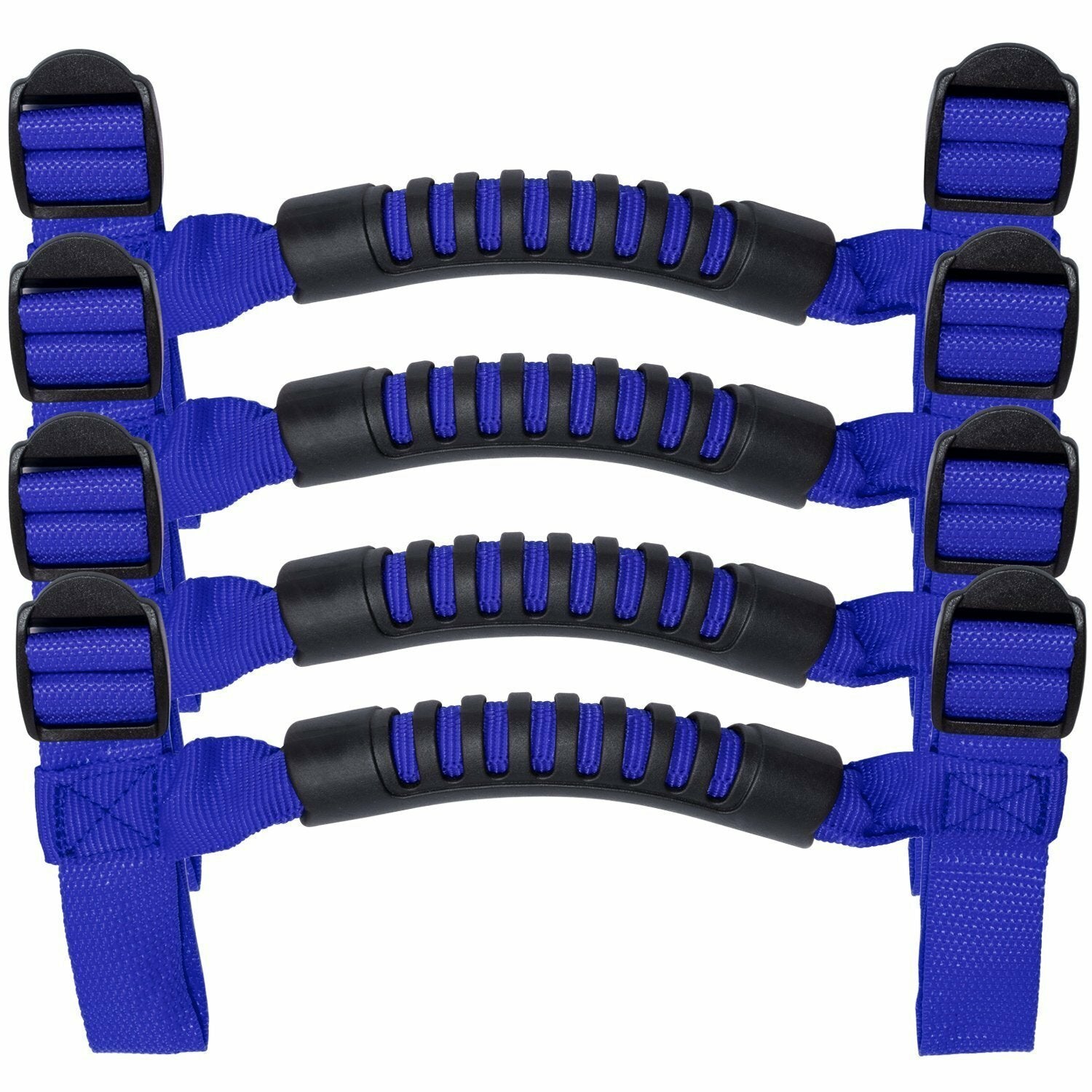 4Pcs Top Roll Bar Grab Handles Grip for Jeep Wrangler CJ YJ TJ JK JK JL (Blue)