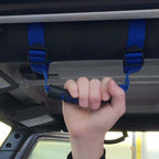 4Pcs Top Roll Bar Grab Handles Grip for Jeep Wrangler CJ YJ TJ JK JK JL (Blue)