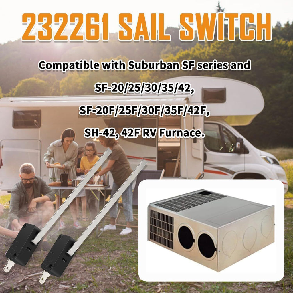 232261 Sail Switch RV Furnace Replacement Part for Suburban SF Series -2 Pack